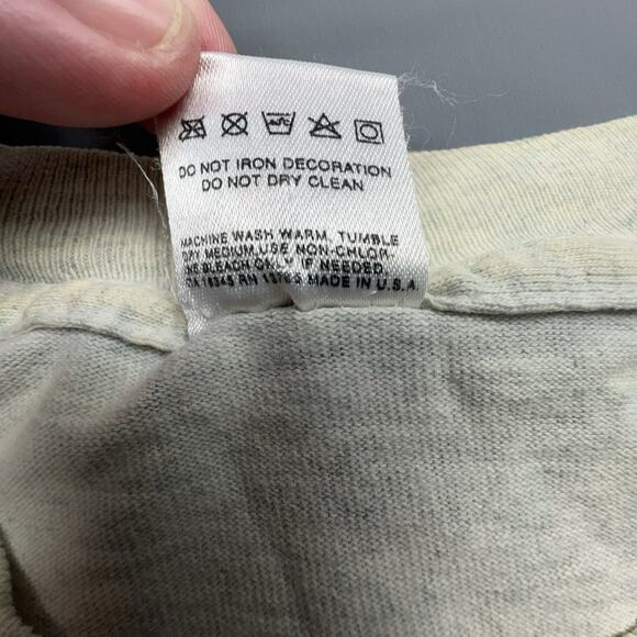 Fruit of the Loom KU Jayhawks Shirt XL | Vintage Kansas NCAA Tee USA Made Gray - Picture 12 of 13